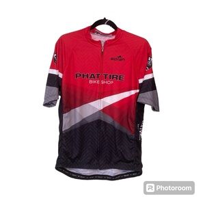 Borah Phat Tire short sleeve cycling shirt 2X NWOT